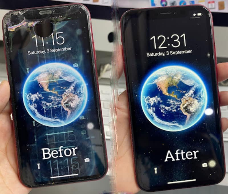 iPhone Display price & Screen repair cost at Apple center 1 iphone screen broken screen repaired