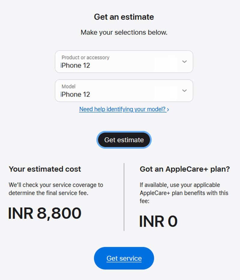 Original iPhone 12 battery replacement cost at Apple stores 1 iphone 12 original battey price
