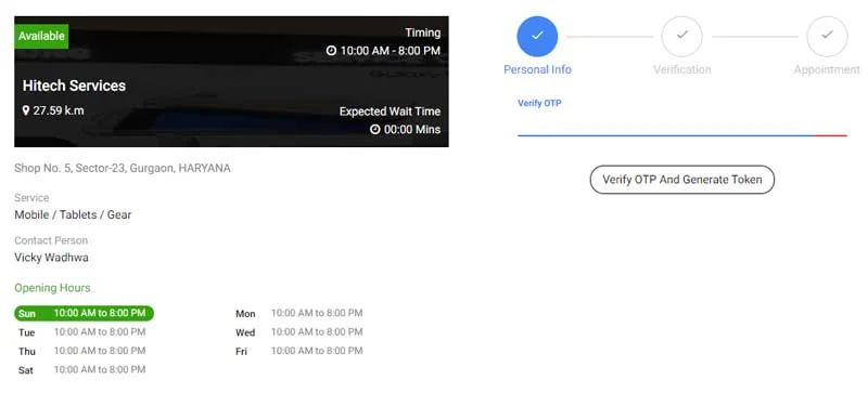 Verify OTP & Generate token