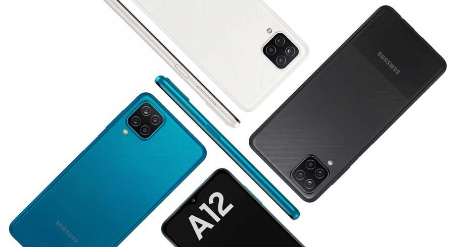 samsung galaxy a12 front and rear look