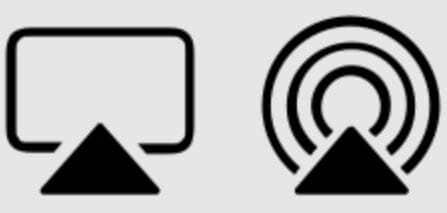 Logos of AirPlay 2
AirPlay video (left) and AirPlay audio (right)