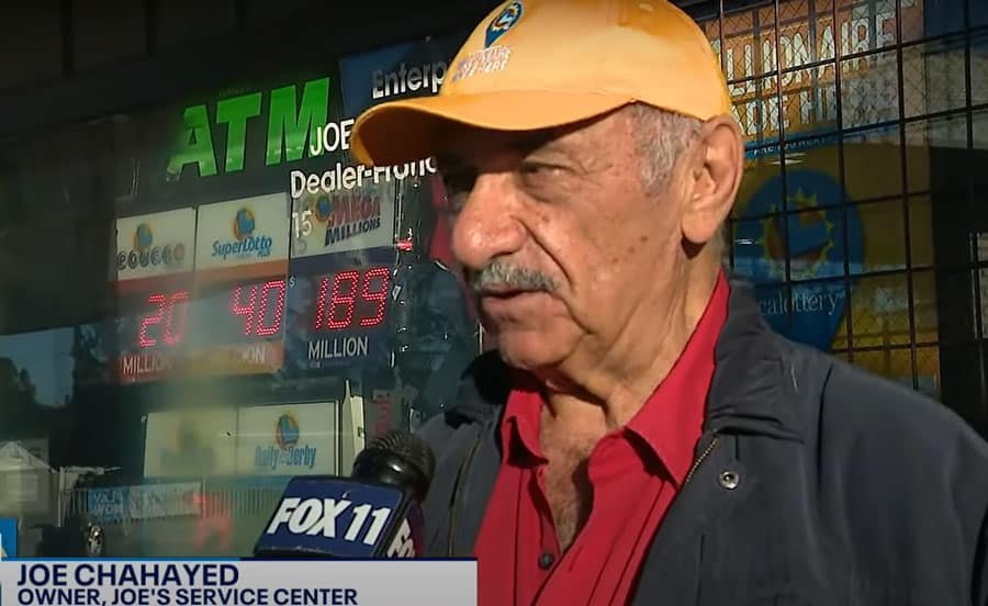 owner of the joe's service center who wins 2.04 billion dollar jackpot
