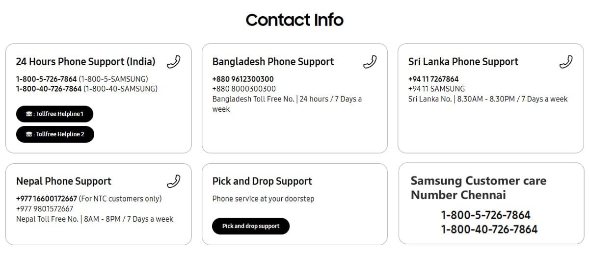 Samsung service center Chennai for mobile & home appliances