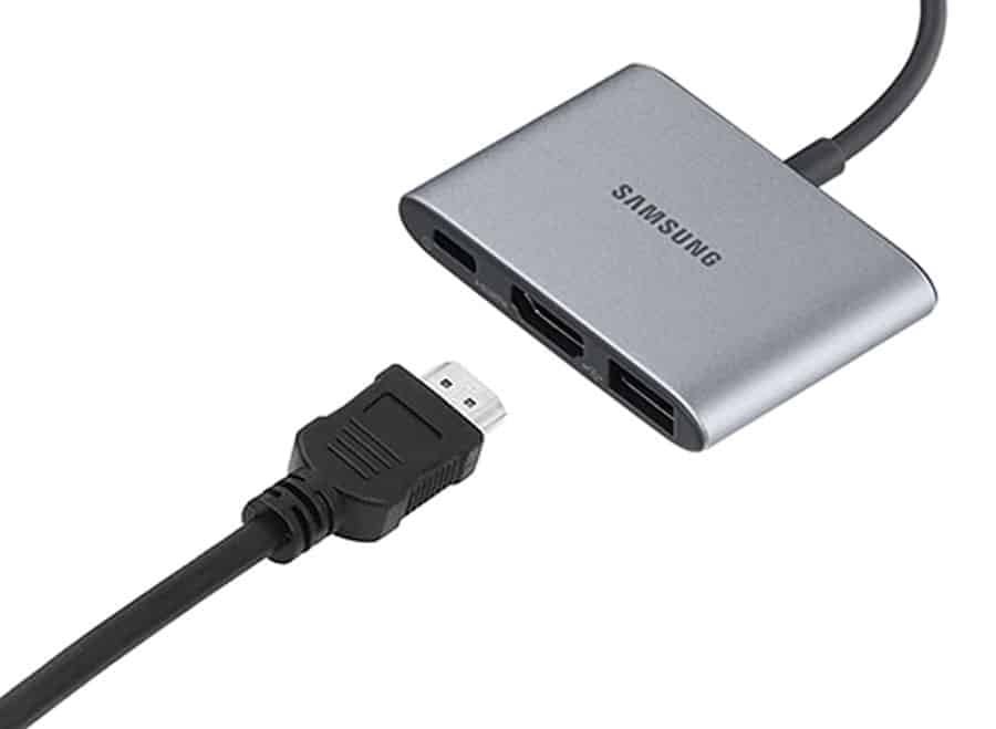 connect the adapter with hdmi cable
