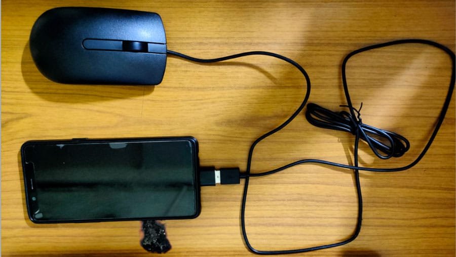 connect samsung phone to a wired mouse