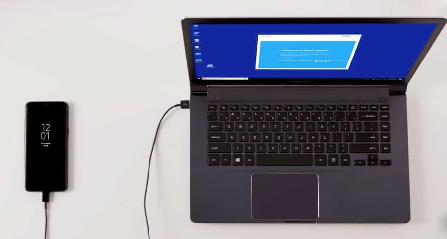 connect samsung phone with pc using usb cable