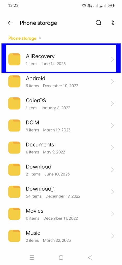 recovered photos stored in samsung phone