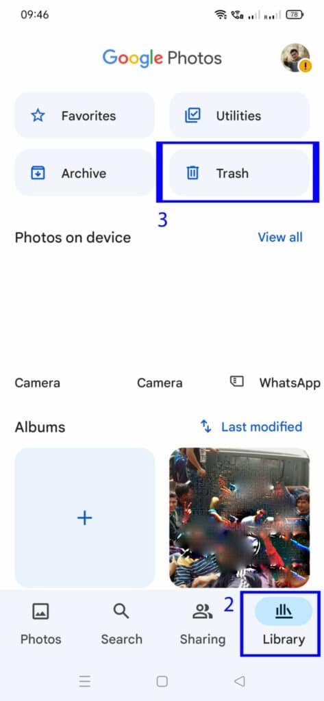library in google photos