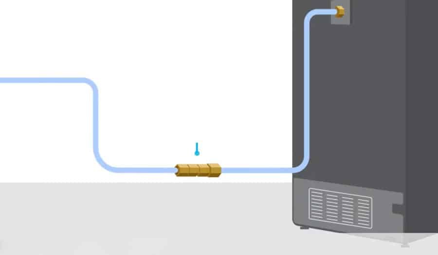 check for the water line in samsung refrigerator