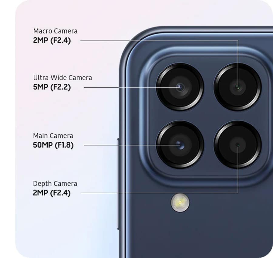 samsung m series phones camera