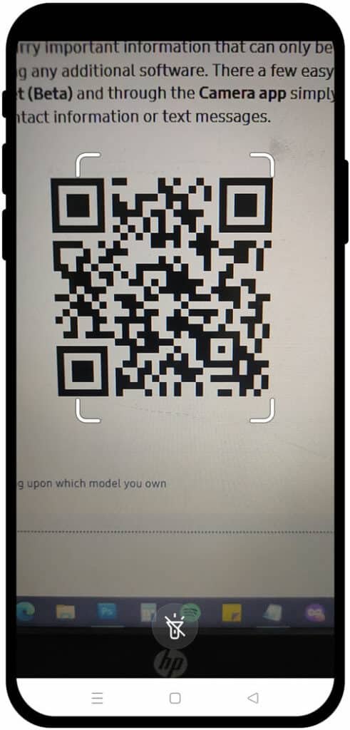 qr code scanning using samsung browser