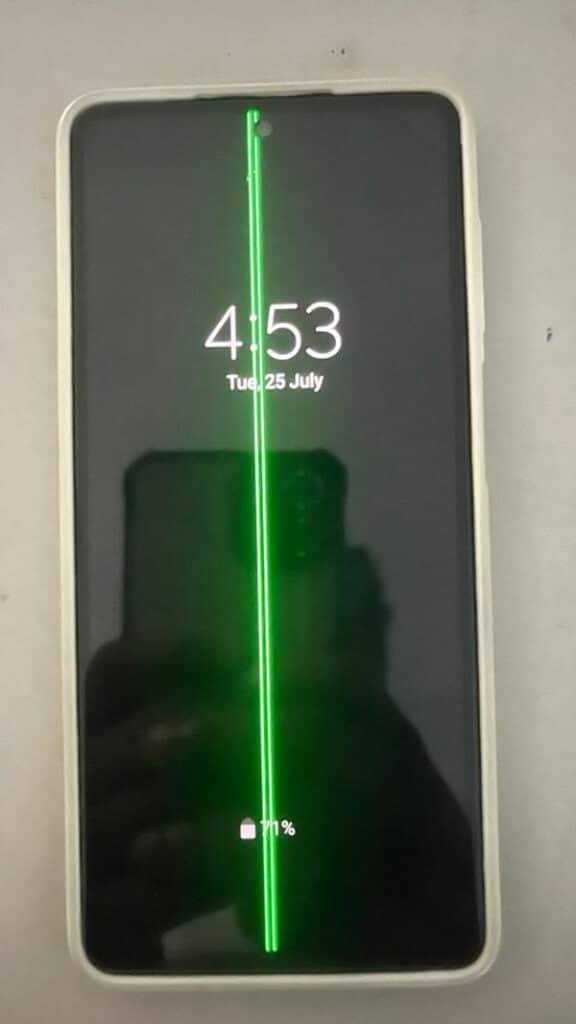 samsung green line on screen fix
