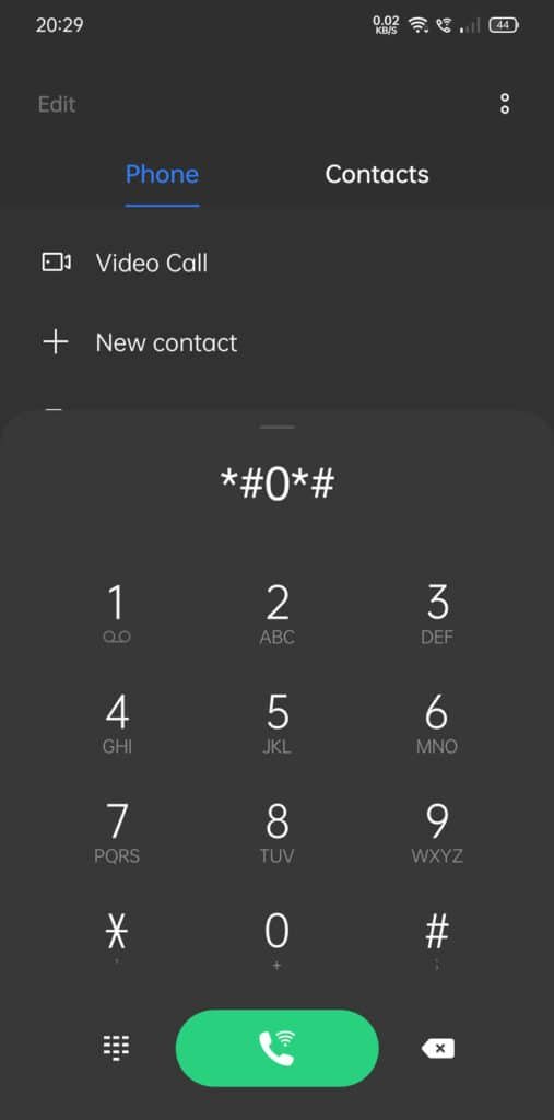 samsung screen test code