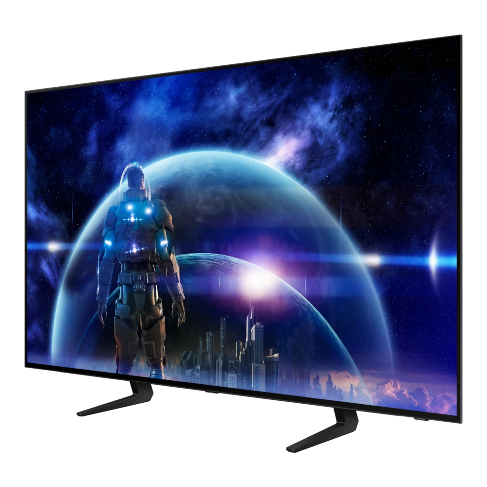 Samsung 1.22 m (48) OLED S90D 4K Smart AI TV (2024) (QA48S90DAE) authentic hardware render for software, driver, and manual downloads