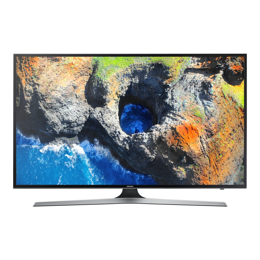 Samsung 108 cm (43) UHD 4K Smart TV MU6100 Series 6 (UA43MU6100KLXL) authentic hardware render for software, driver, and manual downloads
