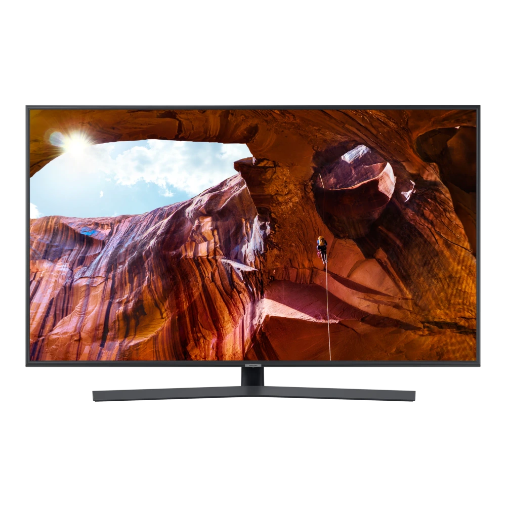Samsung 1m 38cm (55") RU7470 4K Smart UHD TV (UA55RU7470UXXL) authentic hardware render for software, driver, and manual downloads