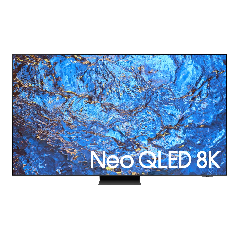 Samsung 2.47 m (98) Neo QLED 8K QN990C Smart AI TV (2023) (QA98QN990CK) authentic hardware render for software, driver, and manual downloads
