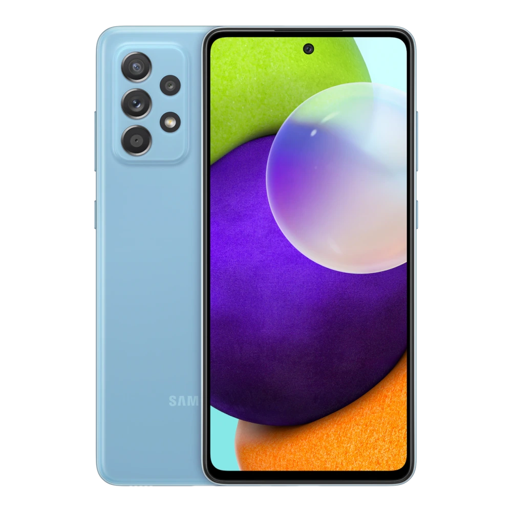 Samsung Galaxy A52 (6GB RAM) (SM-A525F) authentic hardware render for software, driver, and manual downloads