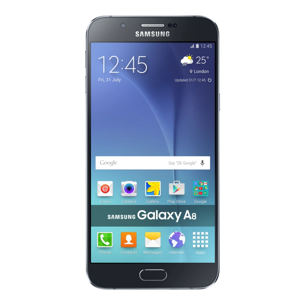 Samsung Galaxy A8 (SM-A800I) authentic hardware render for software, driver, and manual downloads