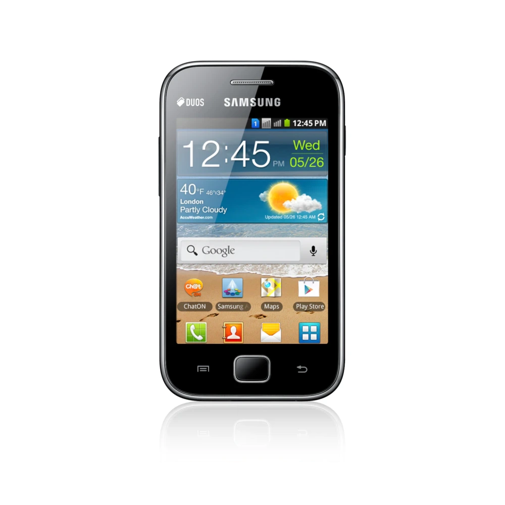 Samsung Galaxy Ace Duos (GT-S6802) authentic hardware render for software, driver, and manual downloads