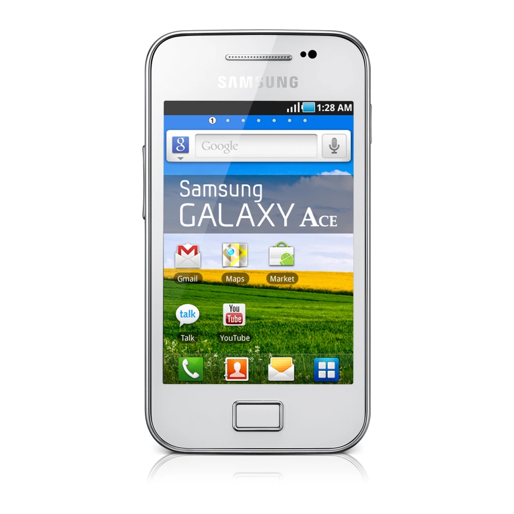 Samsung Galaxy Ace S5830 (GT-S5830) authentic hardware render for software, driver, and manual downloads