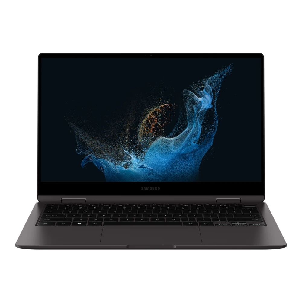 Samsung Galaxy Book2 360 authentic hardware render for software, driver, and manual downloads