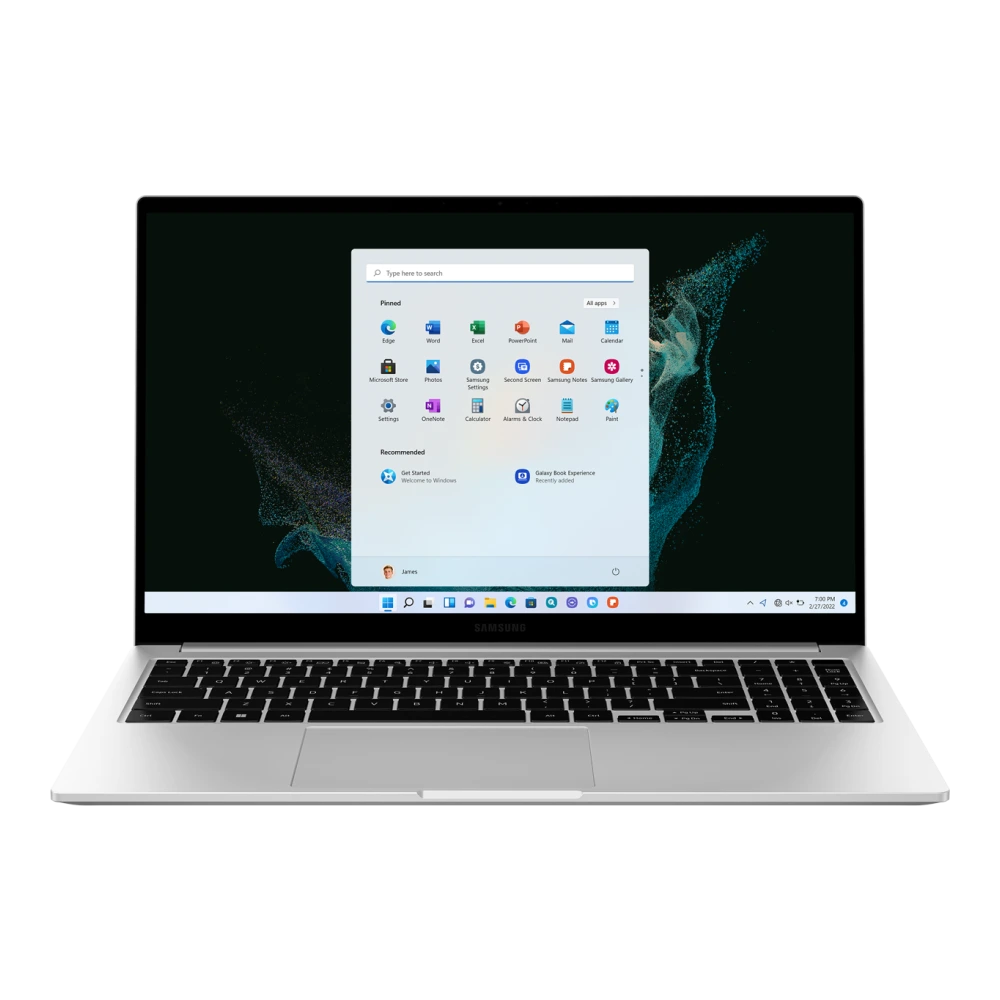 Samsung Galaxy Book2, 39.62 cm, i5, 8 GB (NP750XEEZ-EXP) authentic hardware render for software, driver, and manual downloads
