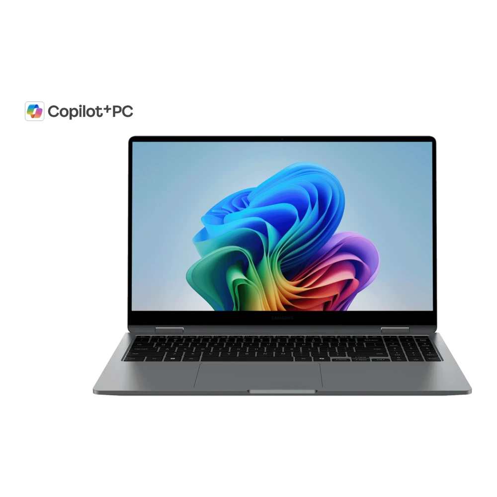 Samsung Galaxy Book5 360 authentic hardware render for software, driver, and manual downloads