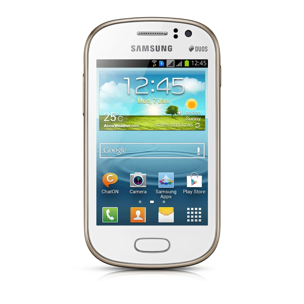 Samsung Galaxy Fame (GT-S6812) authentic hardware render for software, driver, and manual downloads