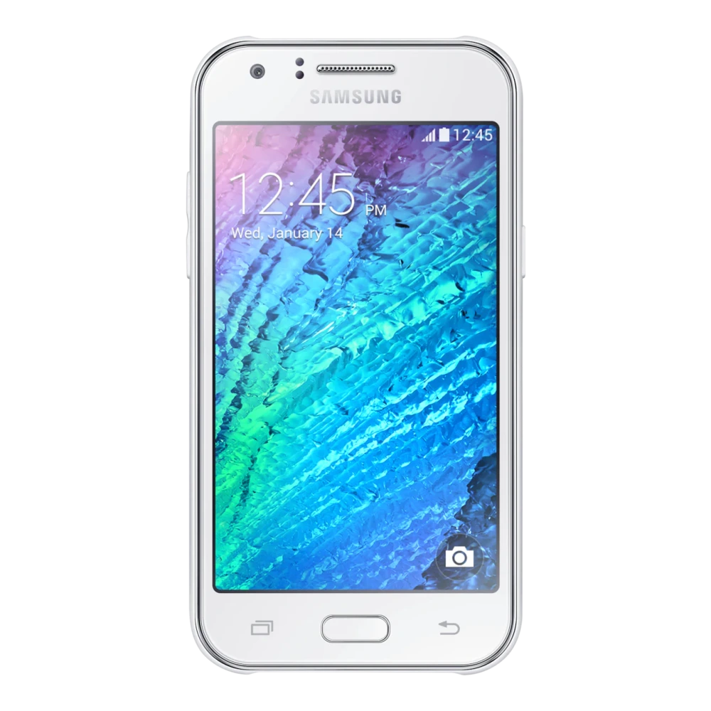 Samsung Galaxy J1-4G (SM-J100G) authentic hardware render for software, driver, and manual downloads