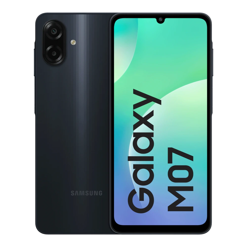 Samsung Galaxy M07 (4GB RAM) (SM-M075F) authentic hardware render for software, driver, and manual downloads