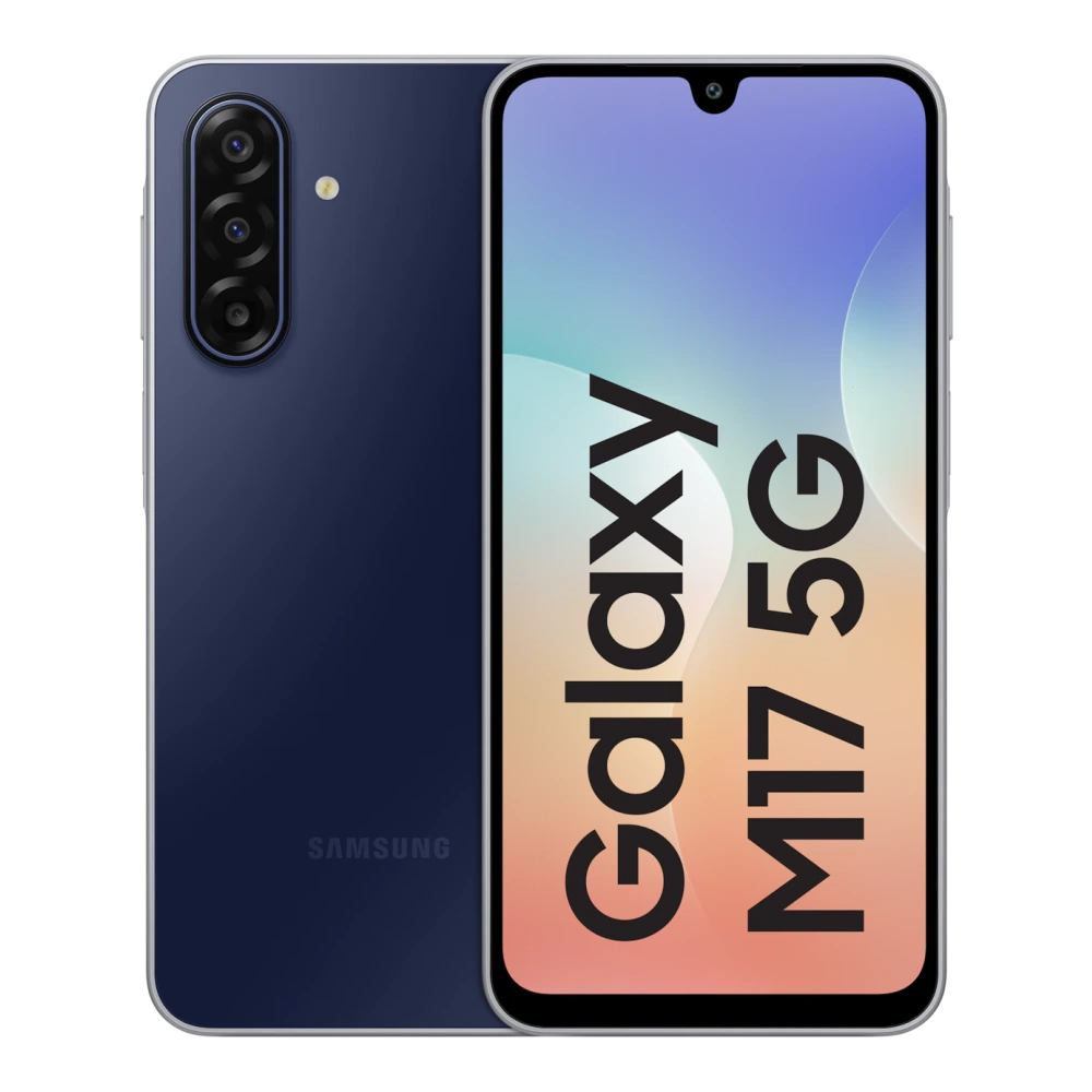 Samsung Galaxy M17 5G (4GB RAM) (SM-M176B) authentic hardware render for software, driver, and manual downloads