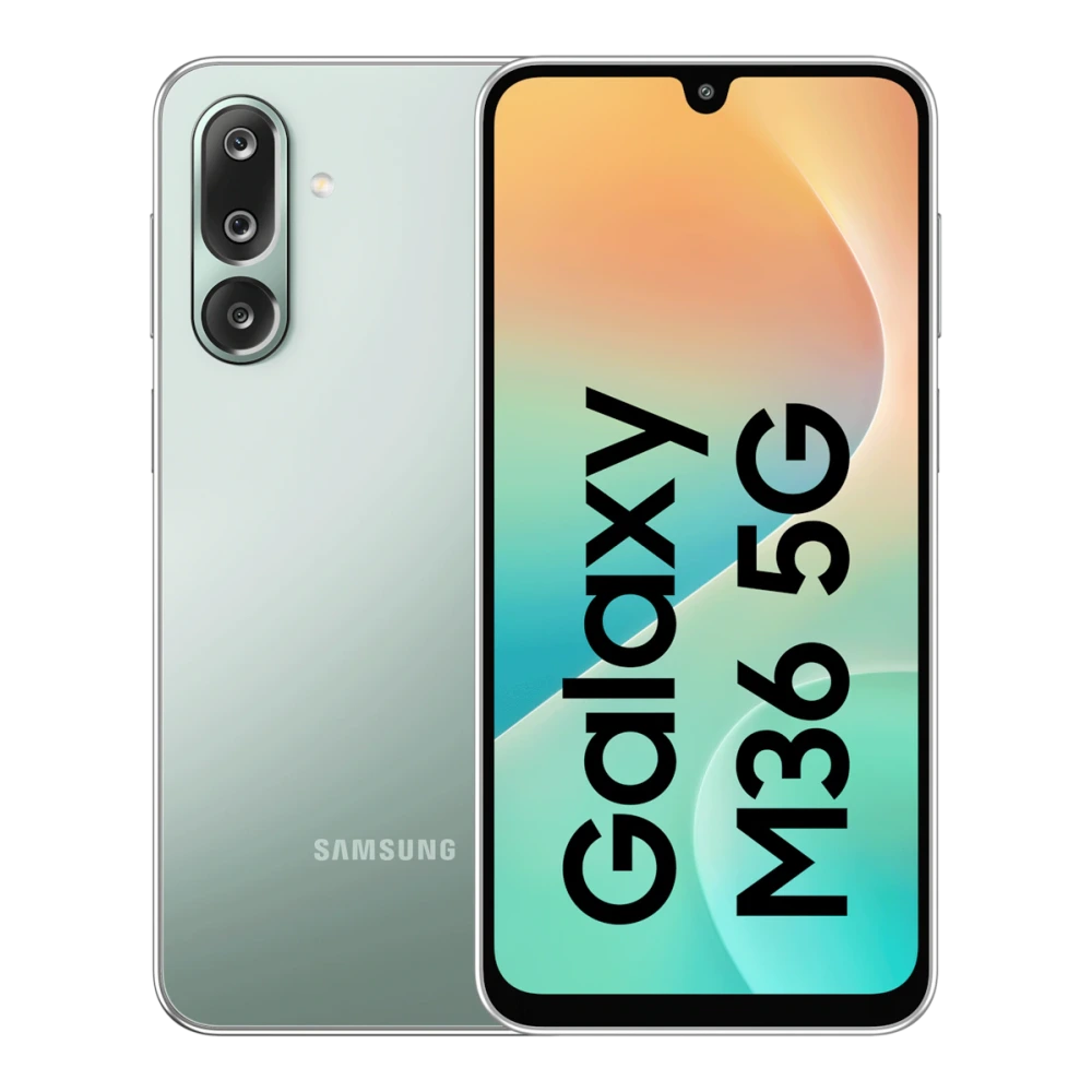Samsung Galaxy M36 5G (6GB RAM) (SM-M366B) authentic hardware render for software, driver, and manual downloads