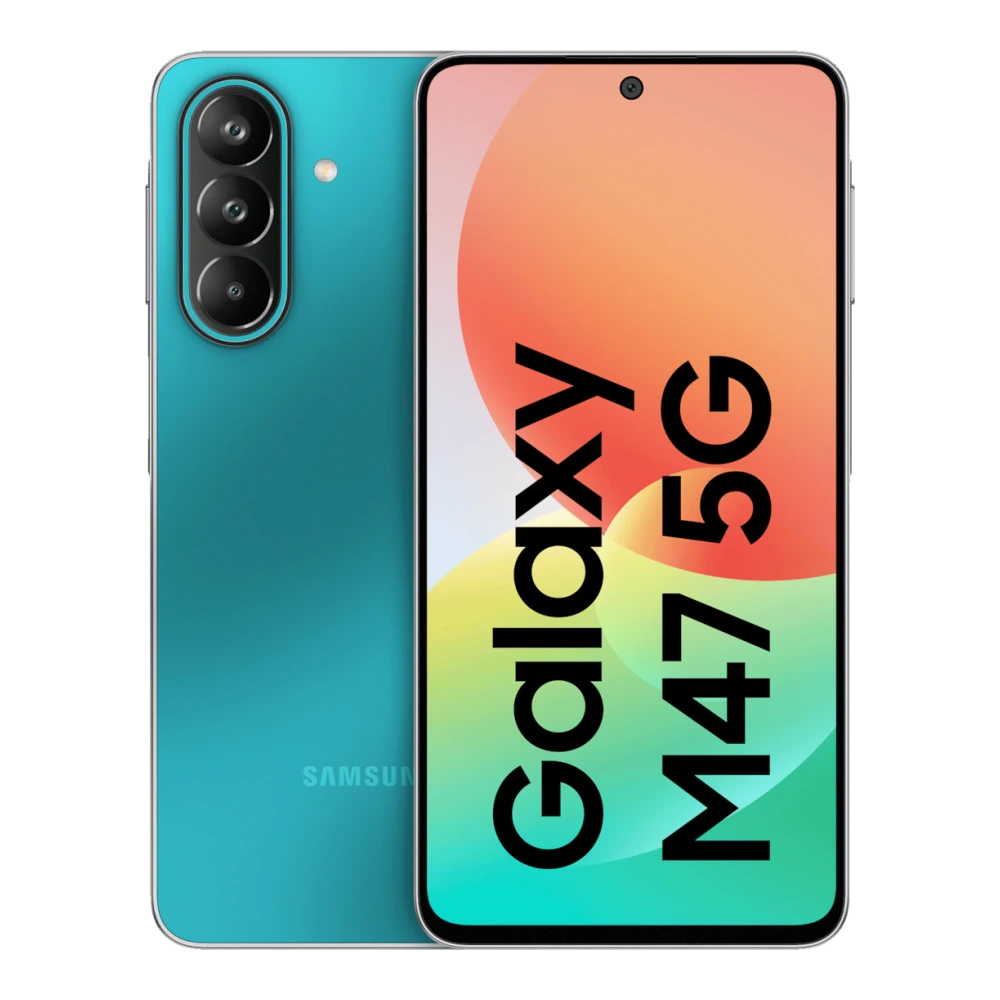 Samsung Galaxy M47 5G (6GB RAM) (SM-M476B) authentic hardware render for software, driver, and manual downloads