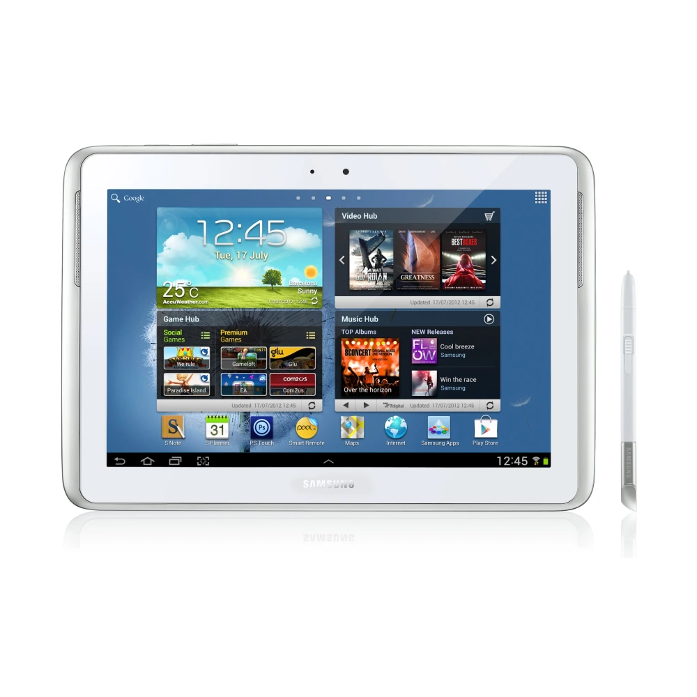 Samsung Galaxy Note -Tab (GT-N8000) authentic hardware render for software, driver, and manual downloads