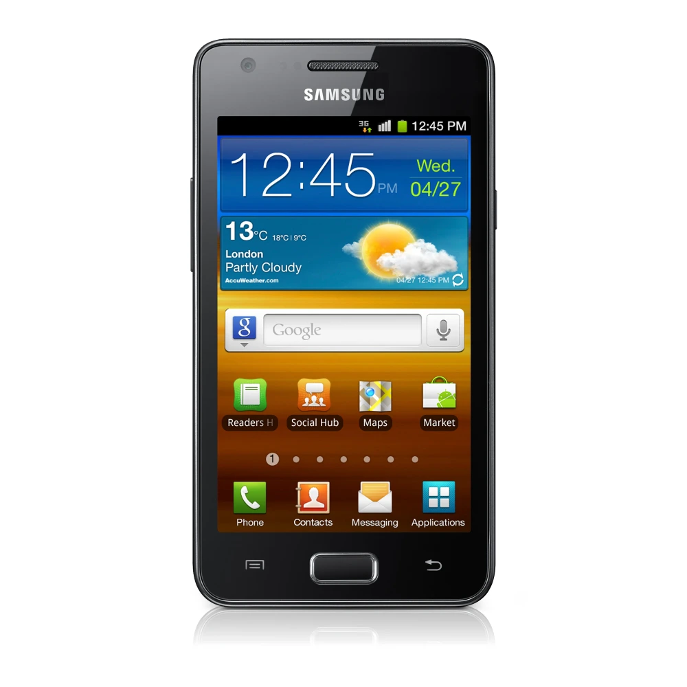 Samsung Galaxy R I9103 (GT-I9103) authentic hardware render for software, driver, and manual downloads