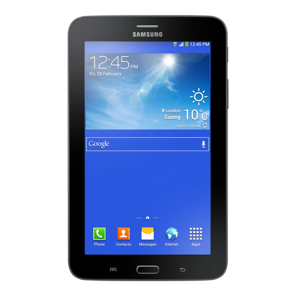 Samsung Galaxy Tab 3 Neo (SM-T111) authentic hardware render for software, driver, and manual downloads