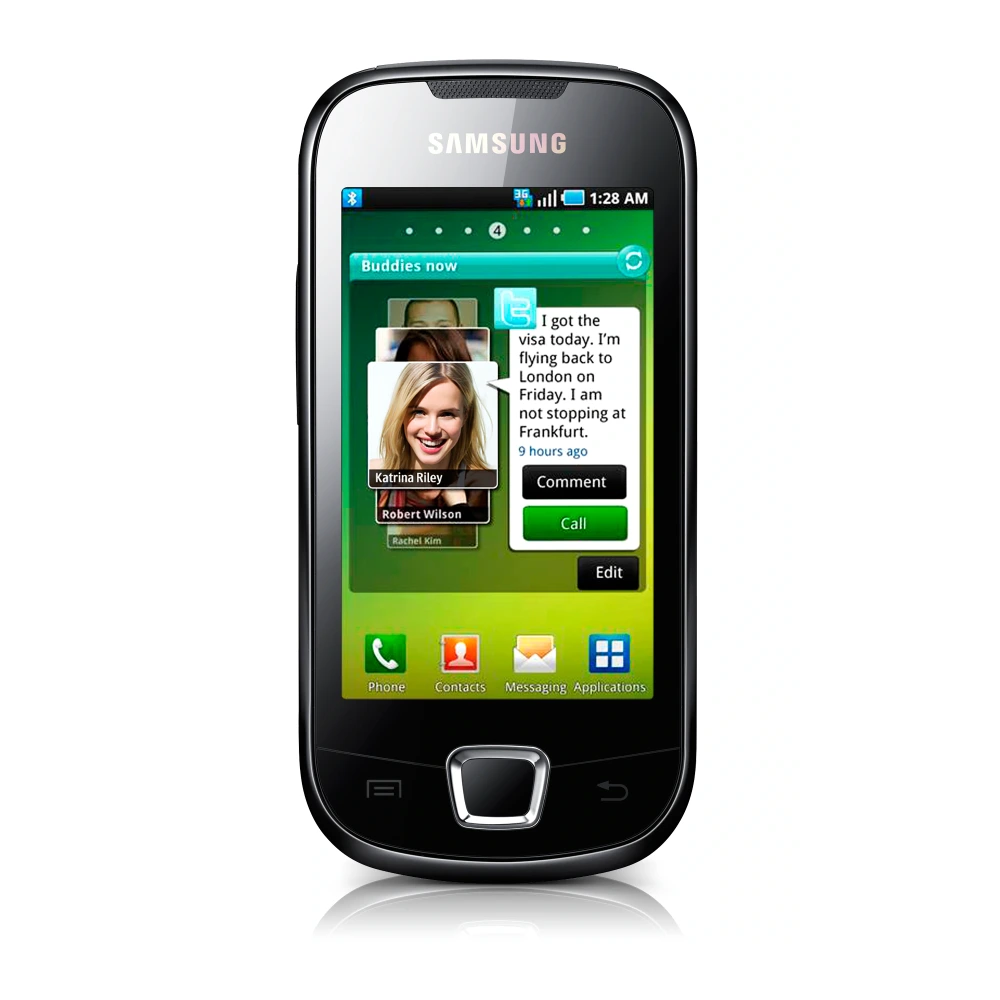 Samsung Galaxy3 I5800 (GT-I5800) authentic hardware render for software, driver, and manual downloads