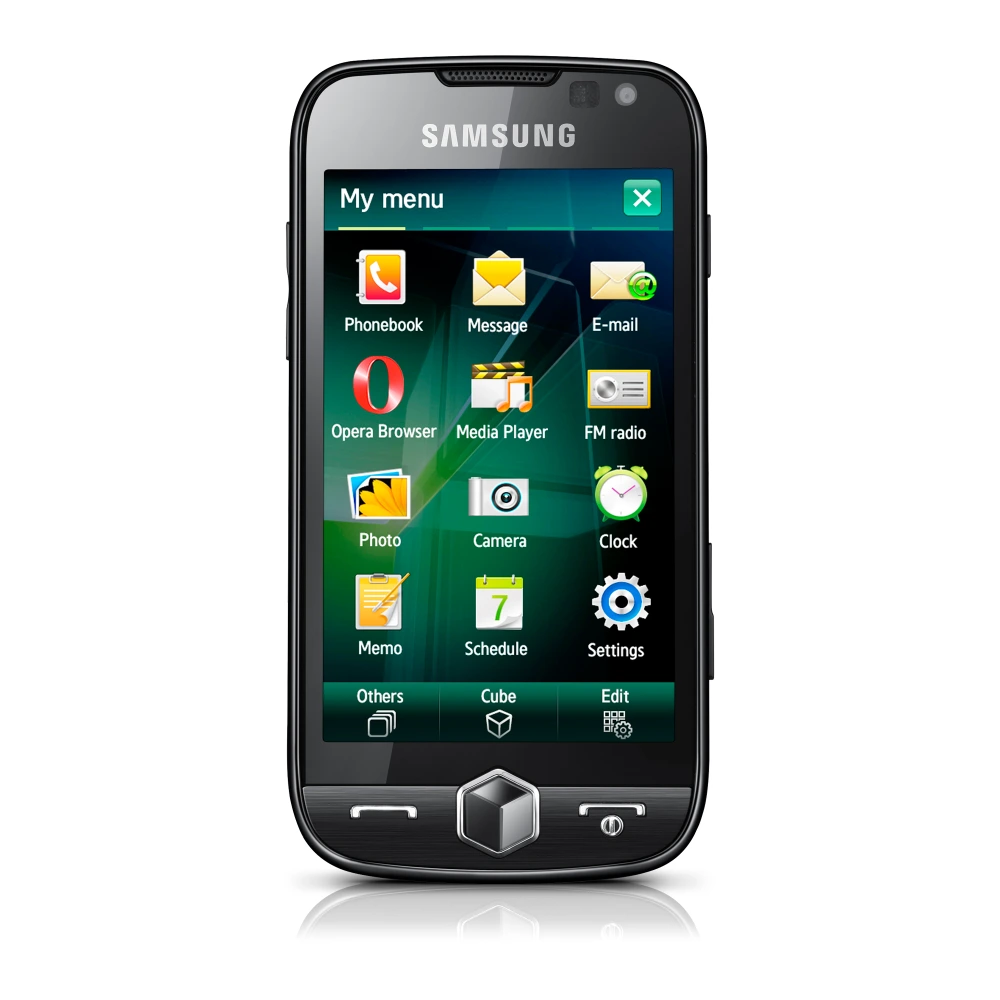 Samsung GT-I8000/M8 (GT-I8000) authentic hardware render for software, driver, and manual downloads