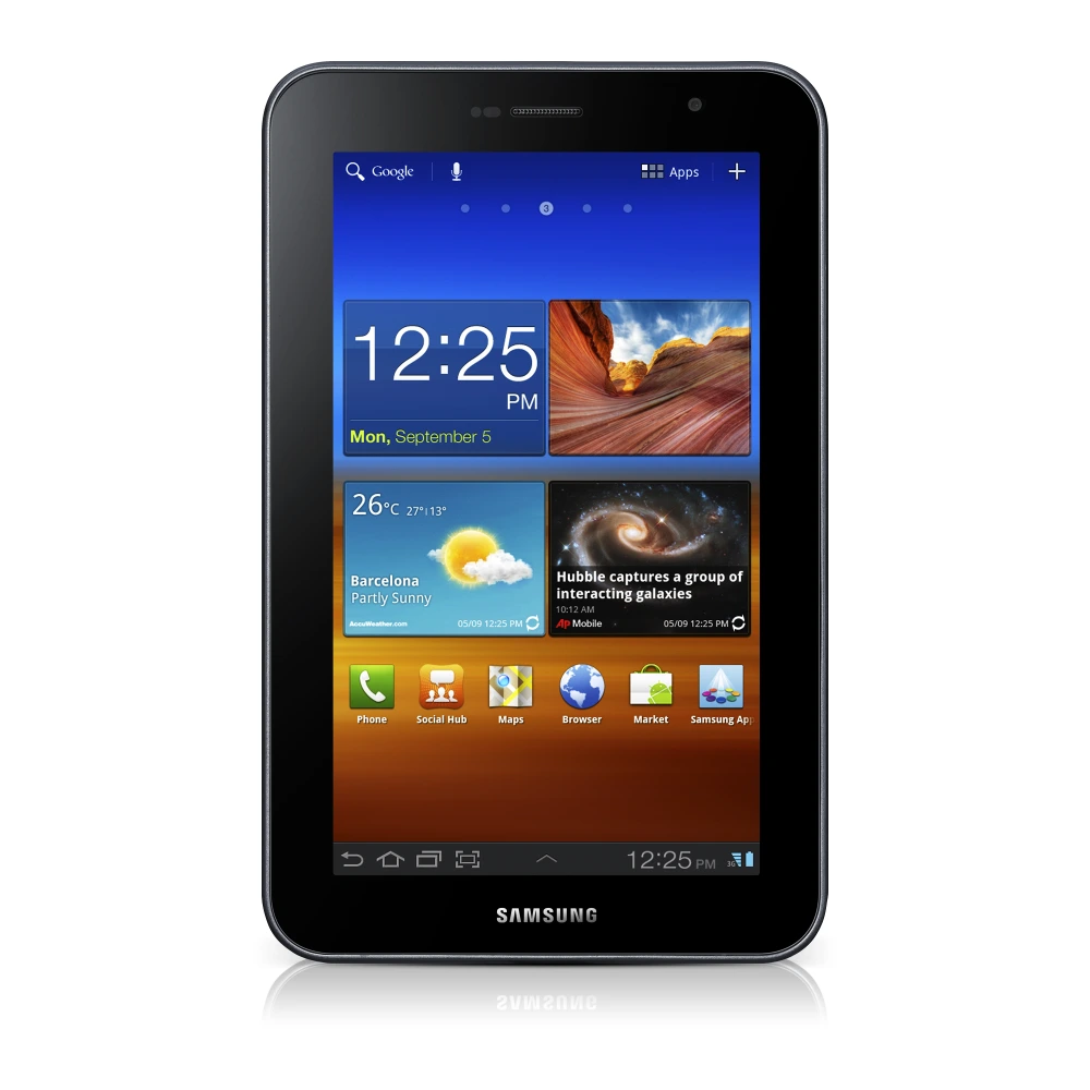 Samsung GT-P6200 (GT-P6200) authentic hardware render for software, driver, and manual downloads