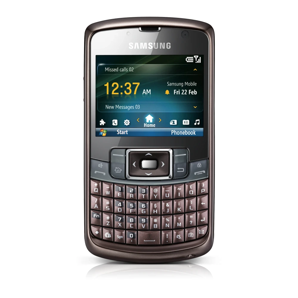 Samsung Omnia Pro B7320 (GT-B7320) authentic hardware render for software, driver, and manual downloads