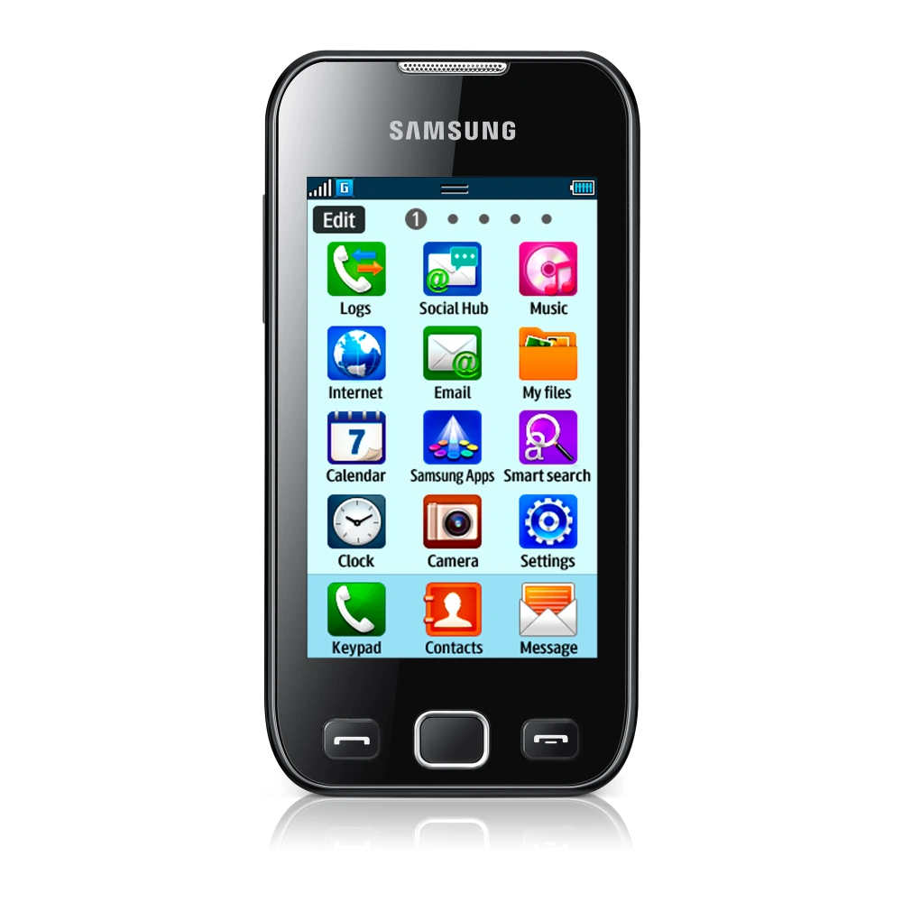 Samsung Wave 533 (GT-S5330) authentic hardware render for software, driver, and manual downloads